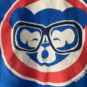 Chicago Cubs Gildan Harry Caray Glasses Graphic T-Shirt Blue Crew M